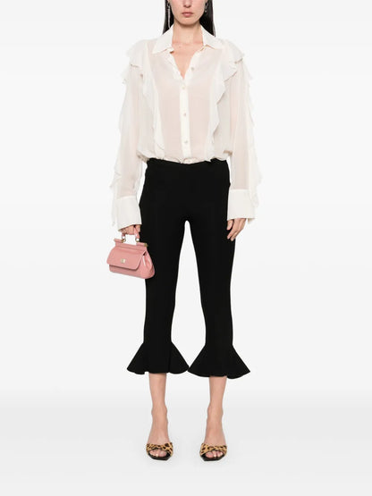 Ruffled Silk Shirt