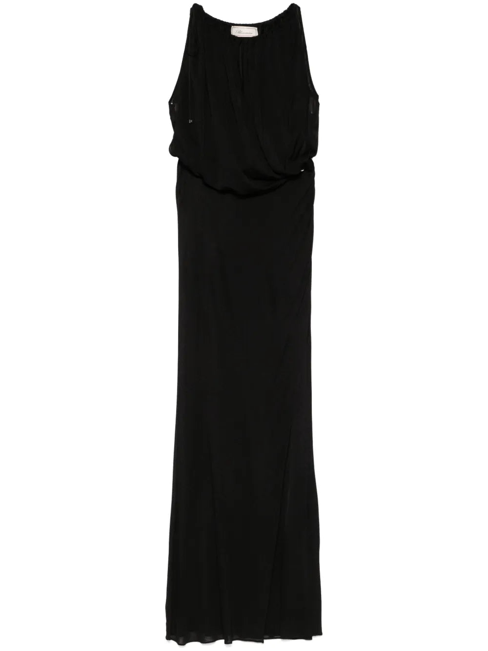 Draped-Detail Maxi Dress