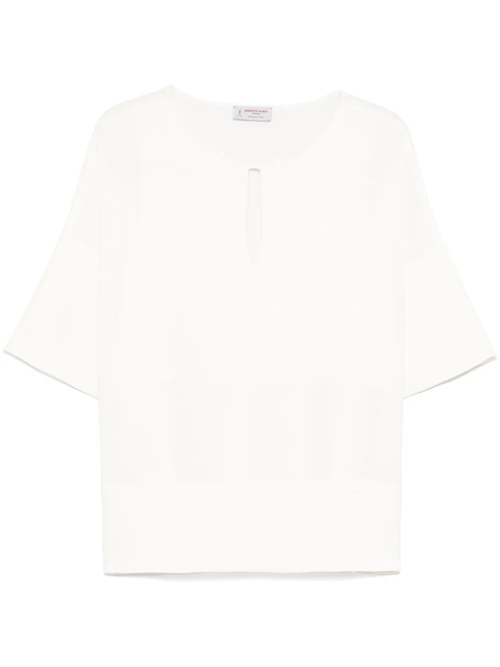 Keyhole-Neck Blouse