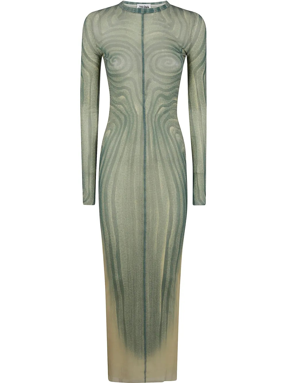 Spiral-Print Maxi Dress