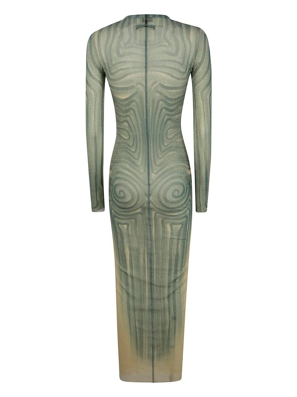 Spiral-Print Maxi Dress