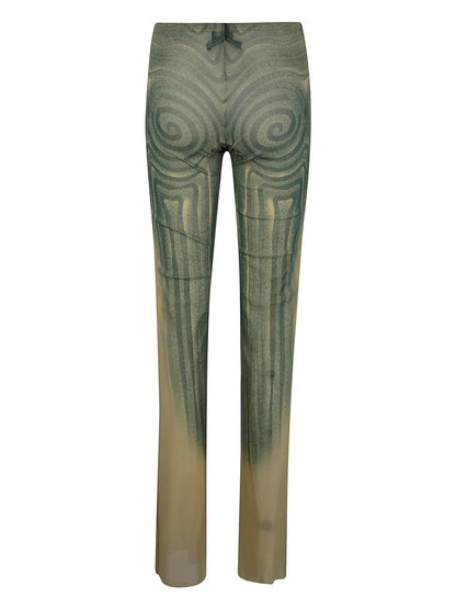 Spiral-Print Trousers