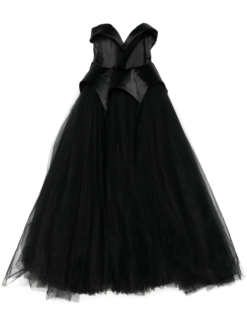 Sweetheart-Neck Tulle Gown