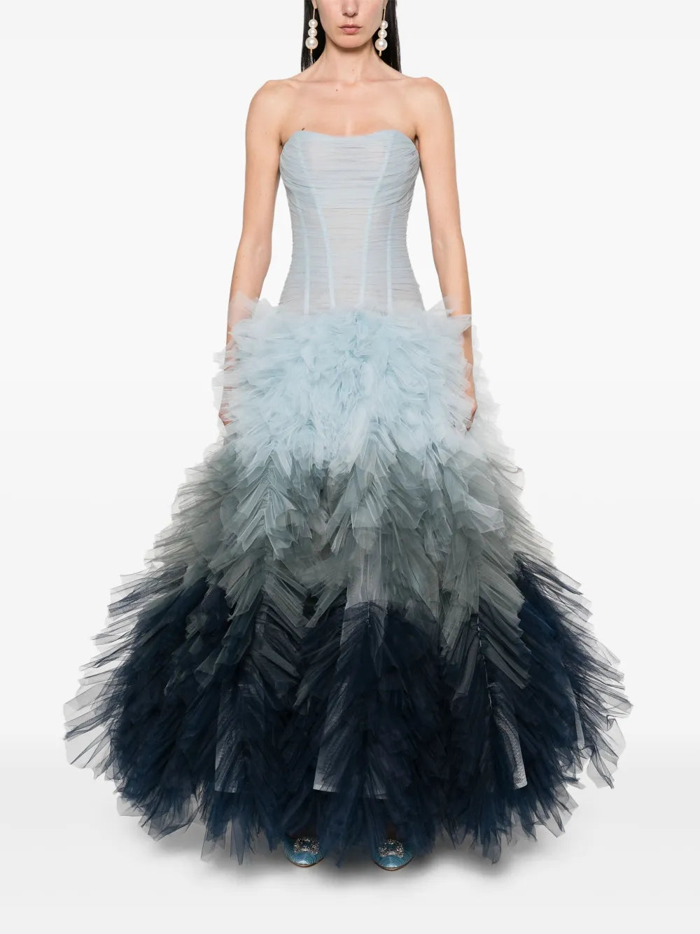 Gradient-Effect Tulle Gown