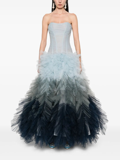 Gradient-Effect Tulle Gown
