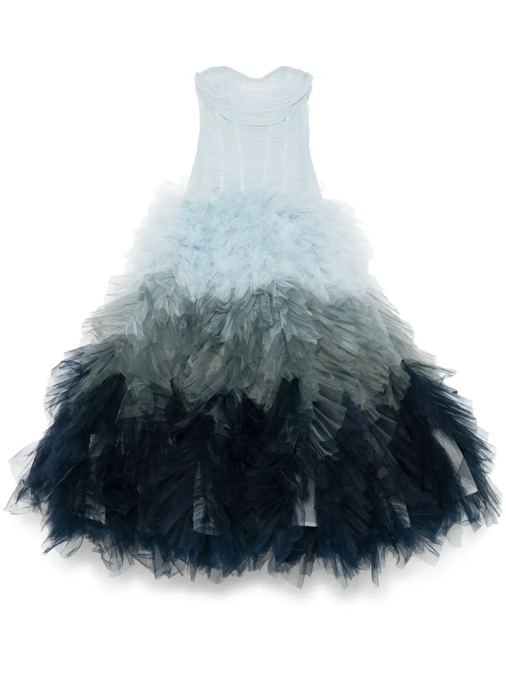 Gradient-Effect Tulle Gown