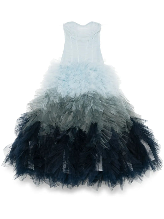 Gradient-Effect Tulle Gown