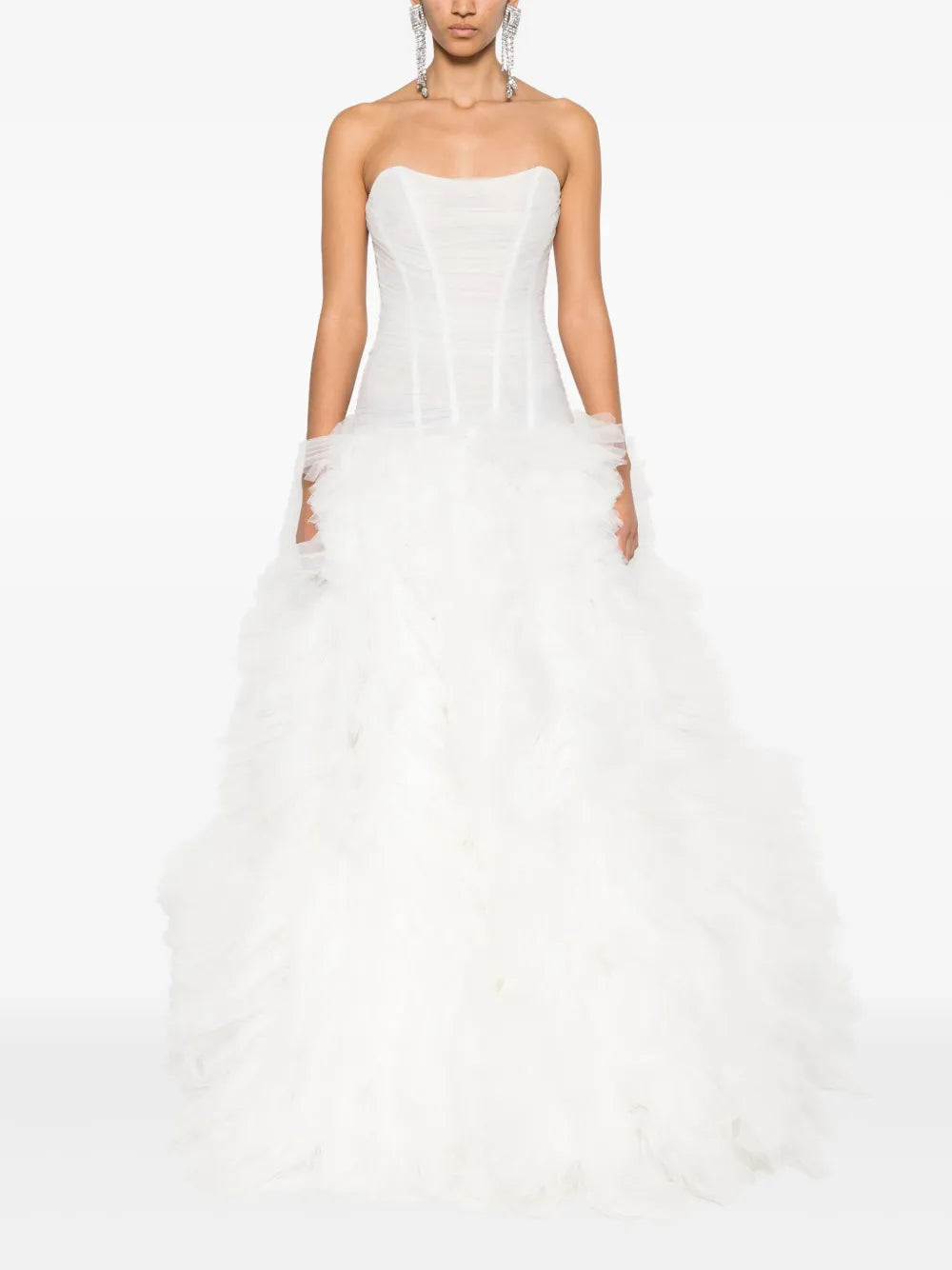 Ruched Tulle Gown