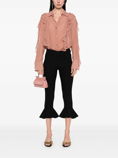 Ruffled Silk Shirt
