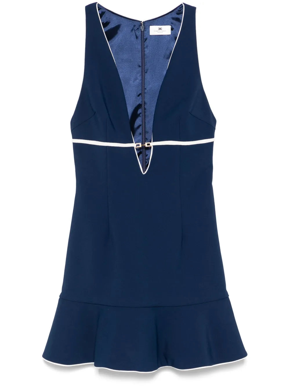 Horsebit-Detail Crepe Mini Dress