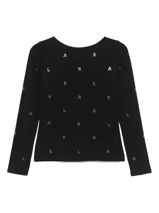 Rhinestone-Logo T-Shirt