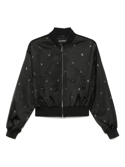 Logo-Appliqué Bomber Jacket