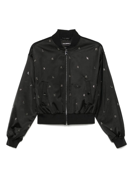 Logo-Appliqué Bomber Jacket