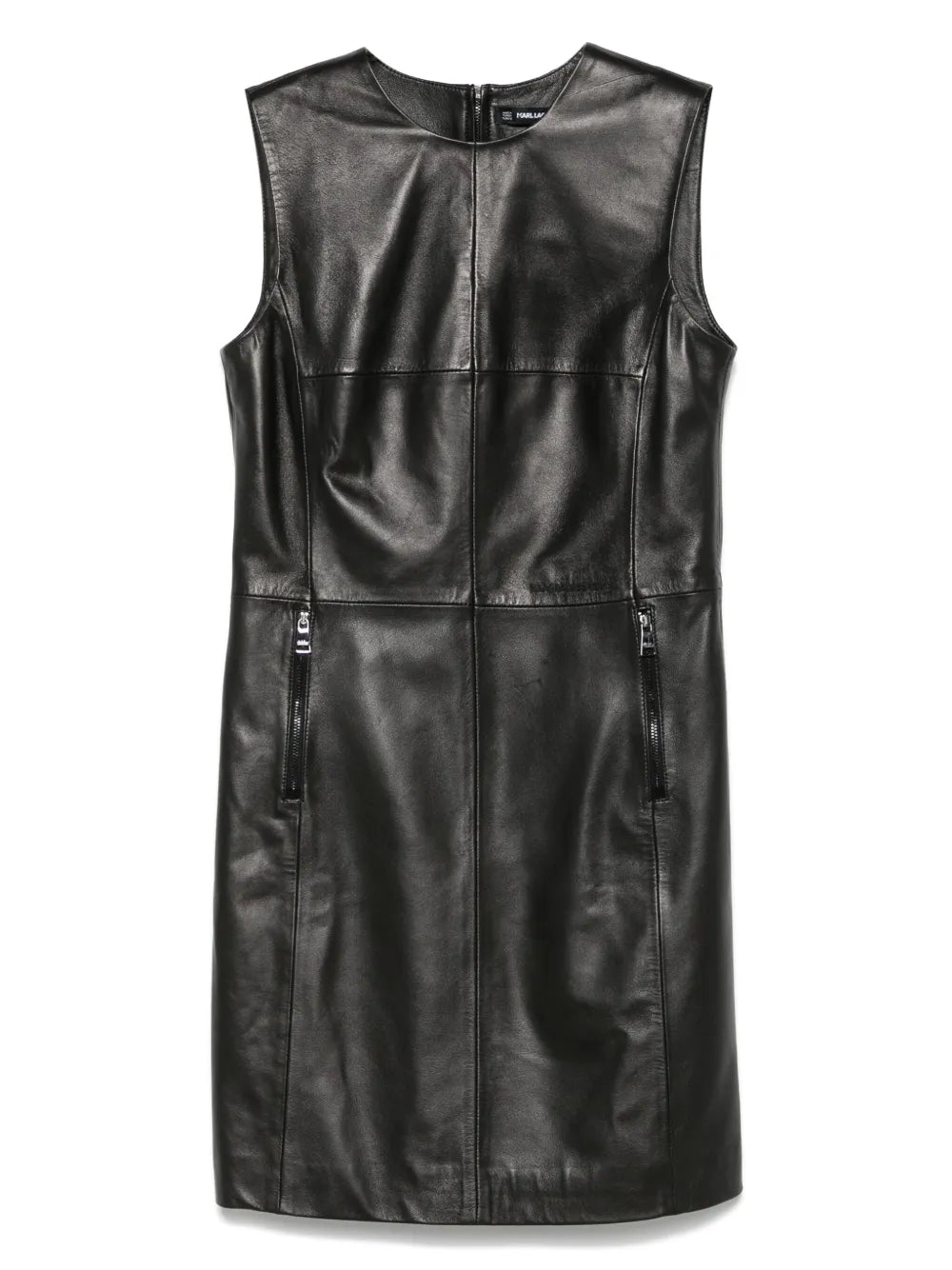 Leather Shift Mini Dress
