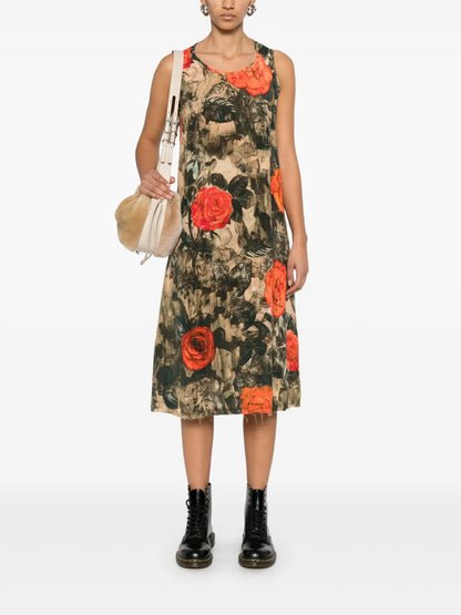 Floral-Print Midi Dress