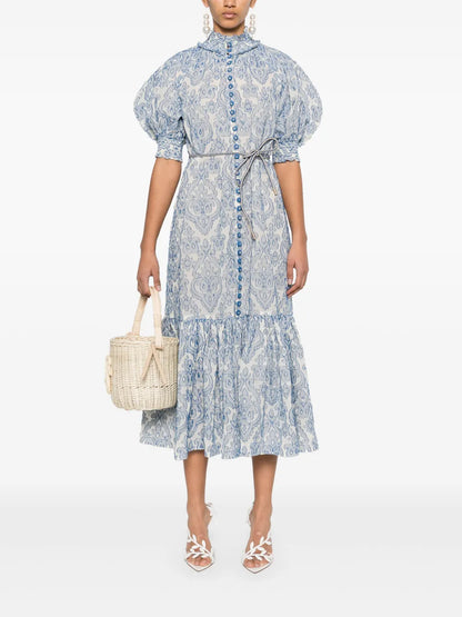 Wylie Lantern Midi Dress
