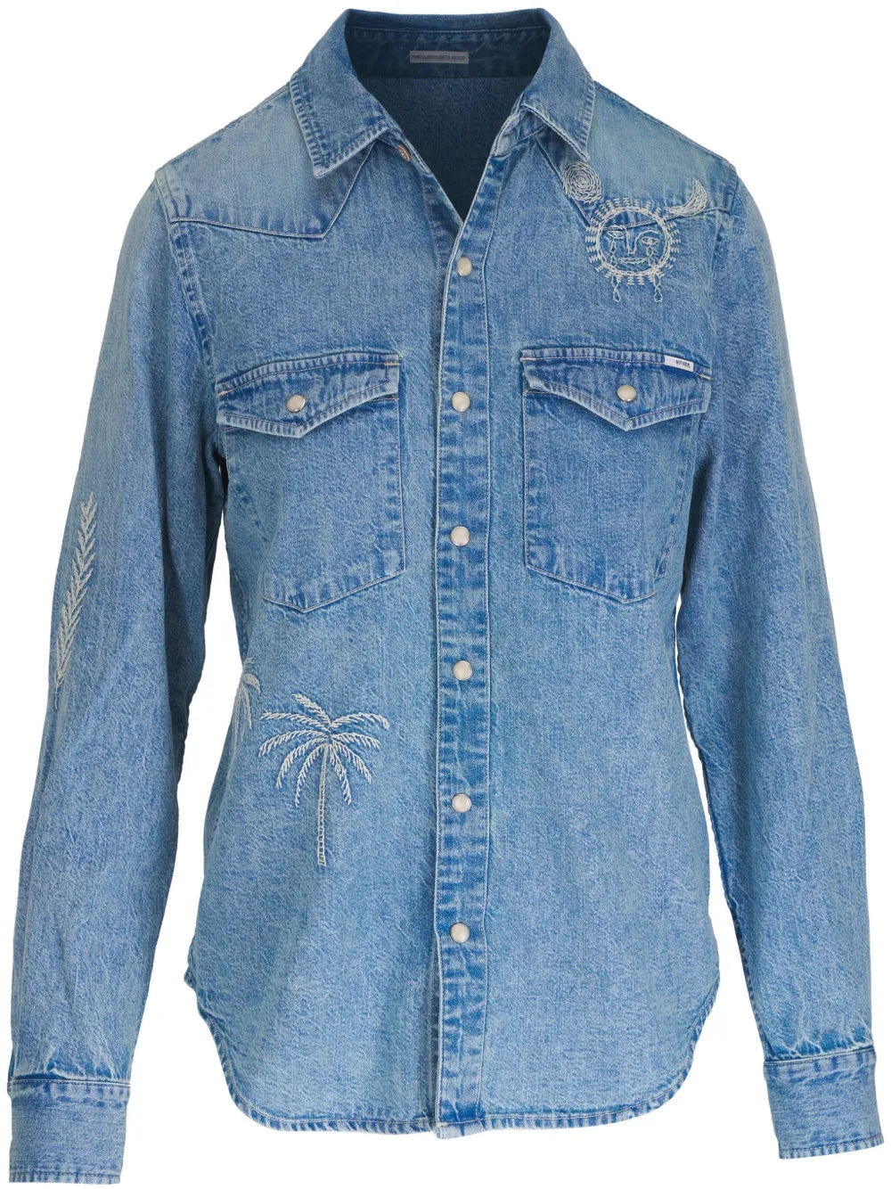 Embroidered Denim Overshirt