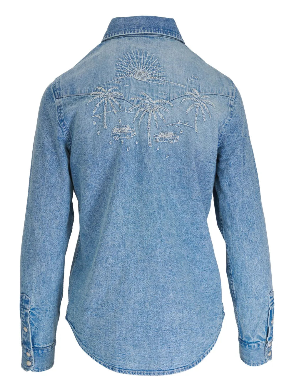 Embroidered Denim Overshirt