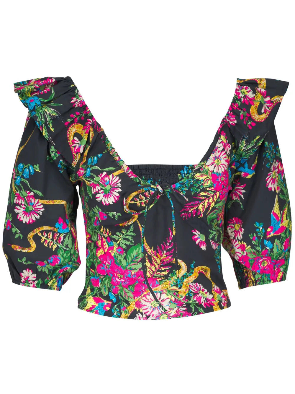 Floral-Print Blouse