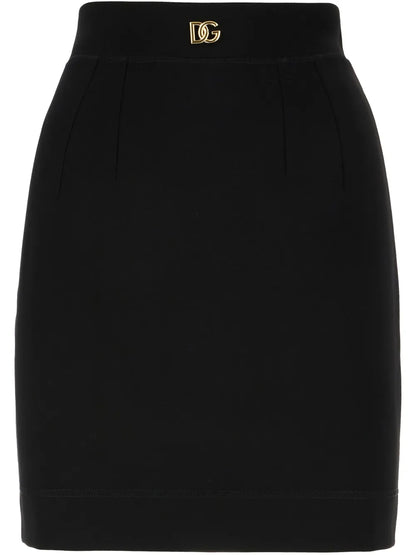 Logo-Plaque Pencil Skirt