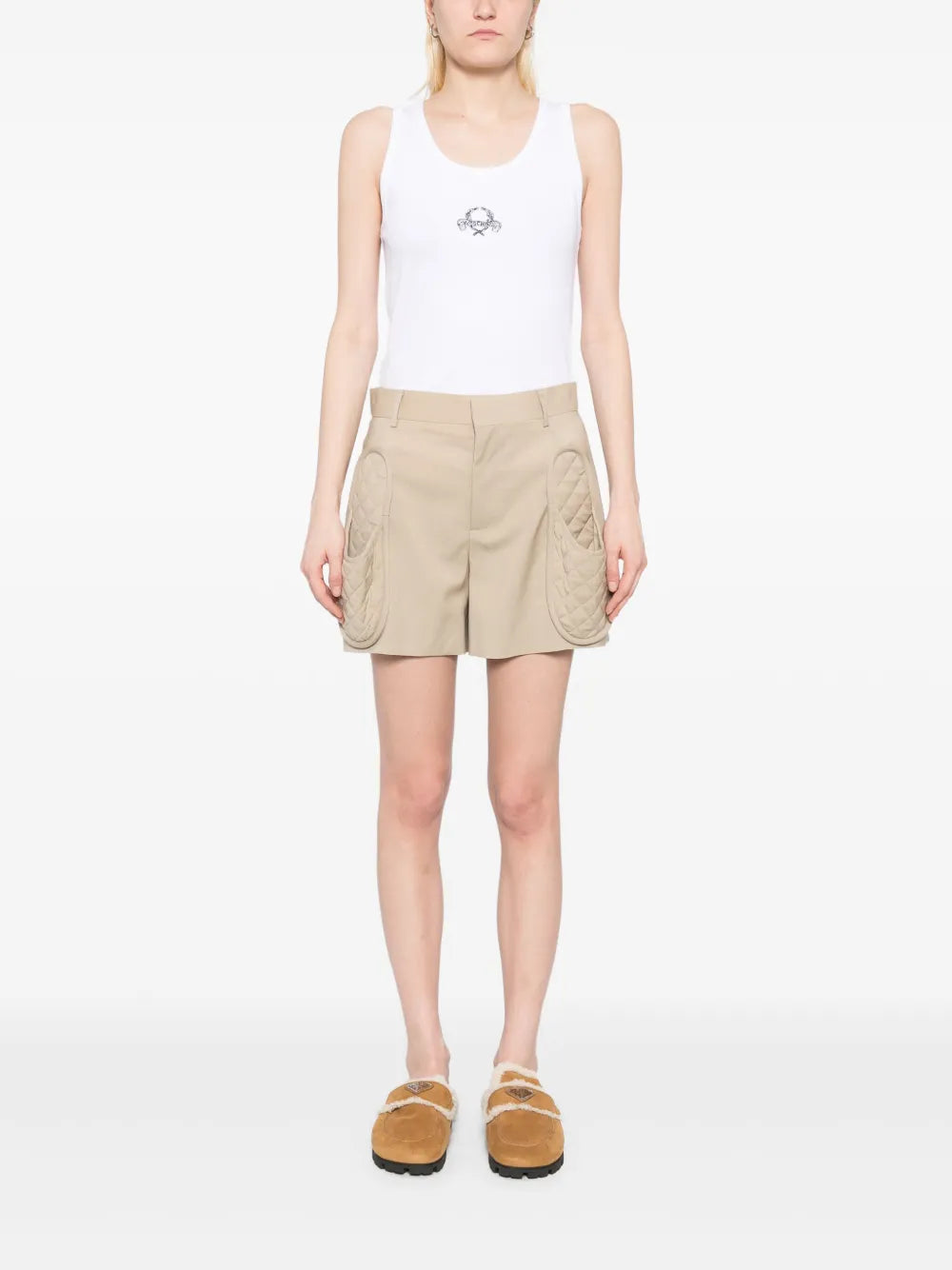 Relaxed Fit Crew Neck Vest