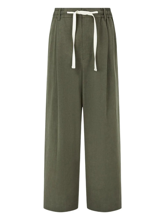 Pintuck-Detail Trousers