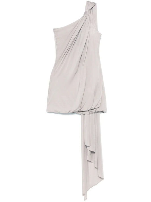 Sash-Detail Draped Mini Dress