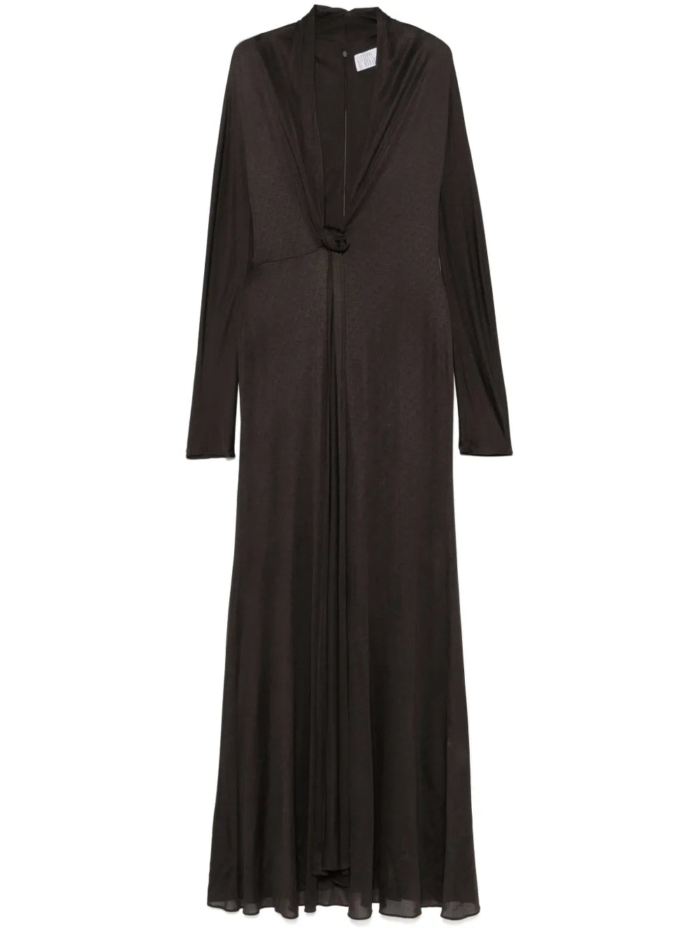 Floral-Appliqué Maxi Dress