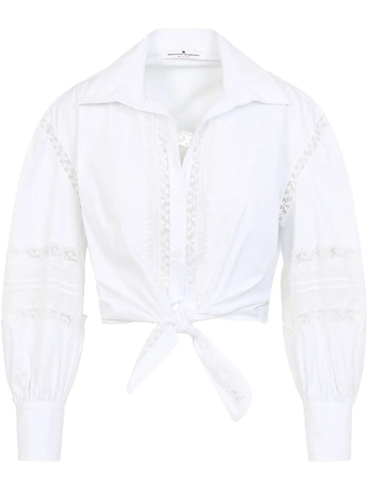 Lace-Appliqué Blouse