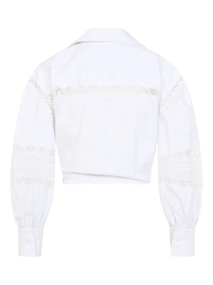 Lace-Appliqué Blouse