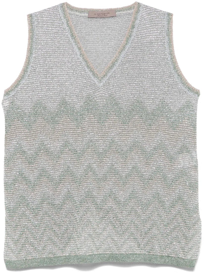 Chevron-Knit Vest