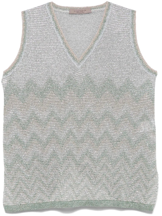 Chevron-Knit Vest