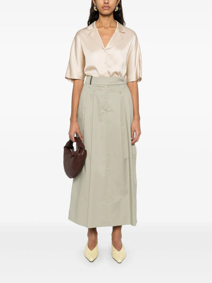 Poplin Midi Skirt
