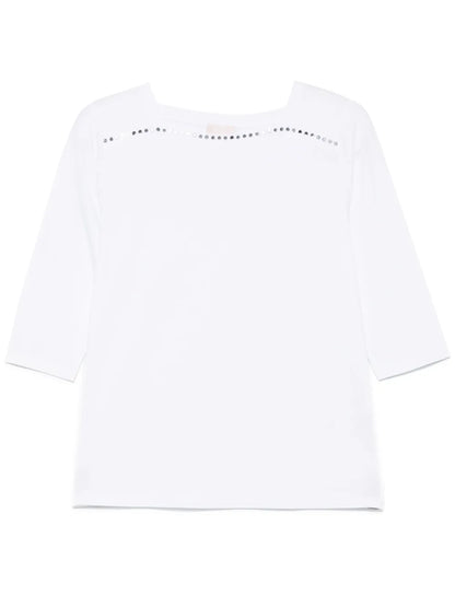 Rhinestone-Embellished T-Shirt