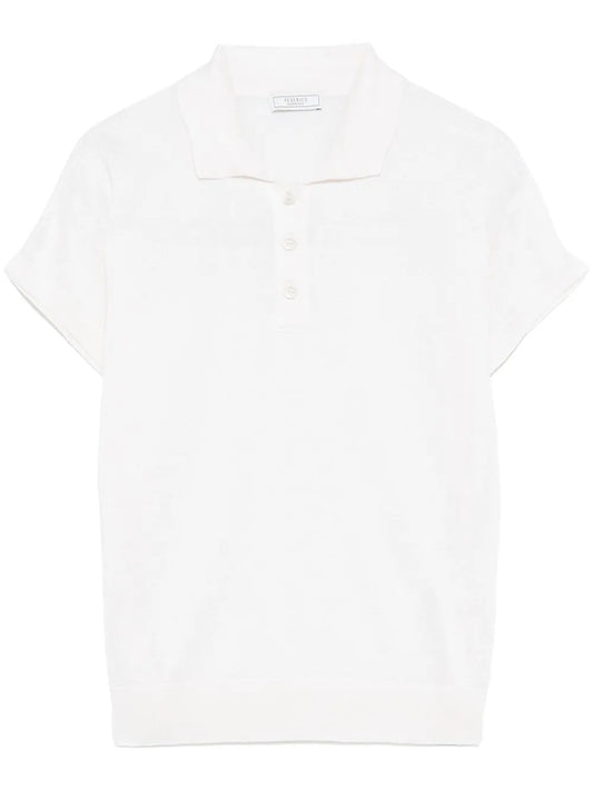 Fine-Knit Polo Shirt