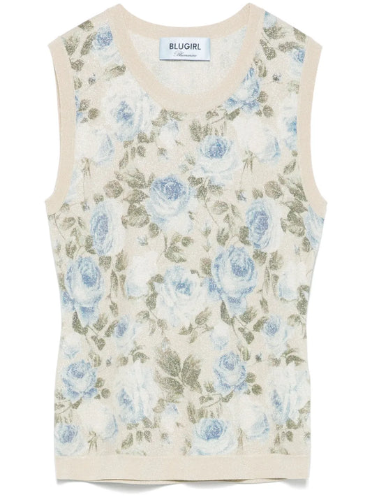 Fine-Knit Lurex Top