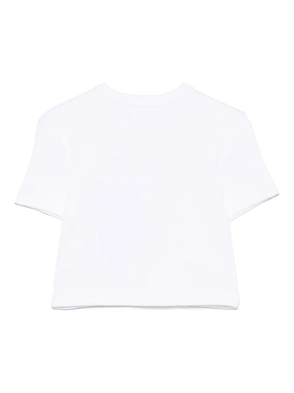 Logo-Embroidered Cropped T-Shirt