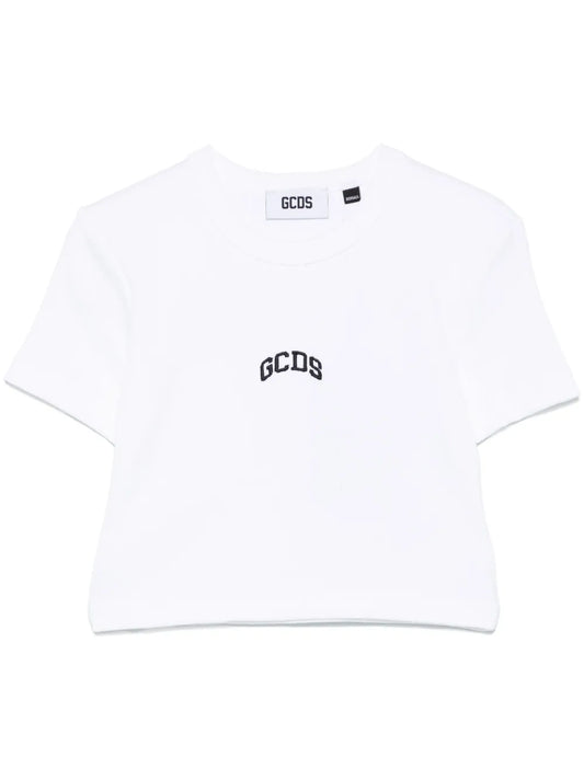 Logo-Embroidered Cropped T-Shirt