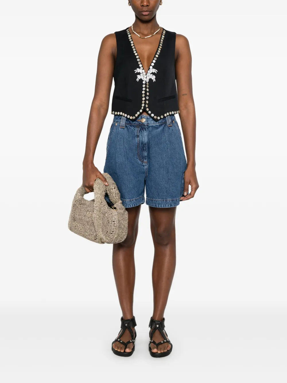 Bead-Embellished Waistcoat