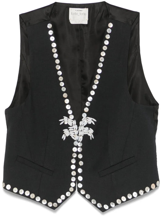 Bead-Embellished Waistcoat