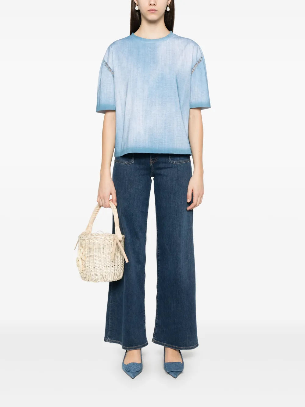 Denim-Print T-Shirt