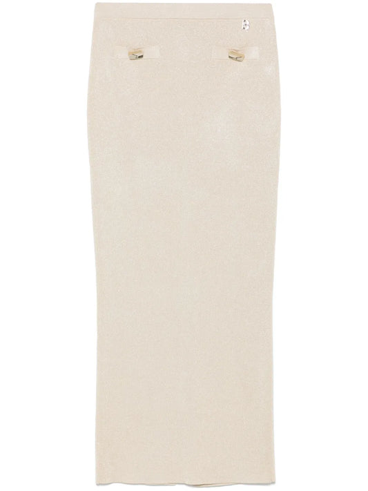 Lamé Midi Skirt
