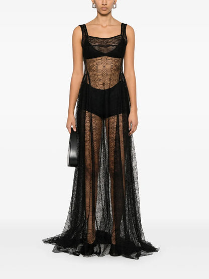 Embroidered Lace Gown