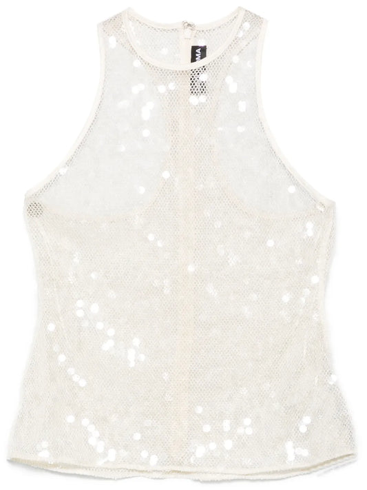 Sequin-Embellished Tank Top