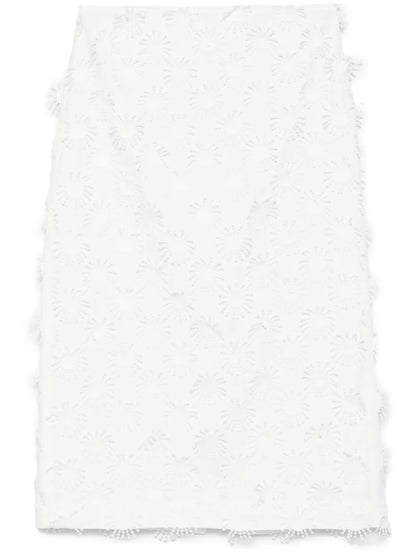 Appliqué-Detail Midi Skirt