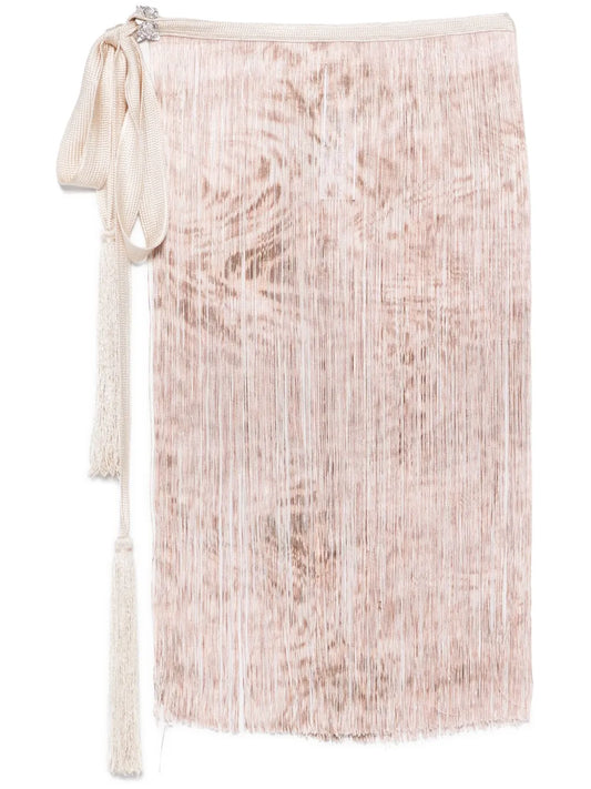 Fringed Mini Skirt
