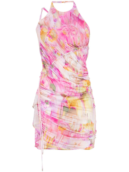 Floral-Print Mini Dress