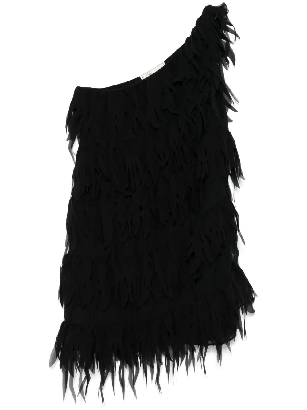 Fringed Georgette Mini Dress