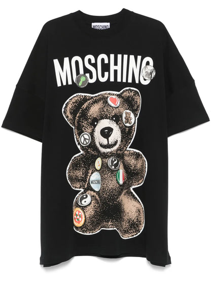 Teddy Bear-Print Mini Dress