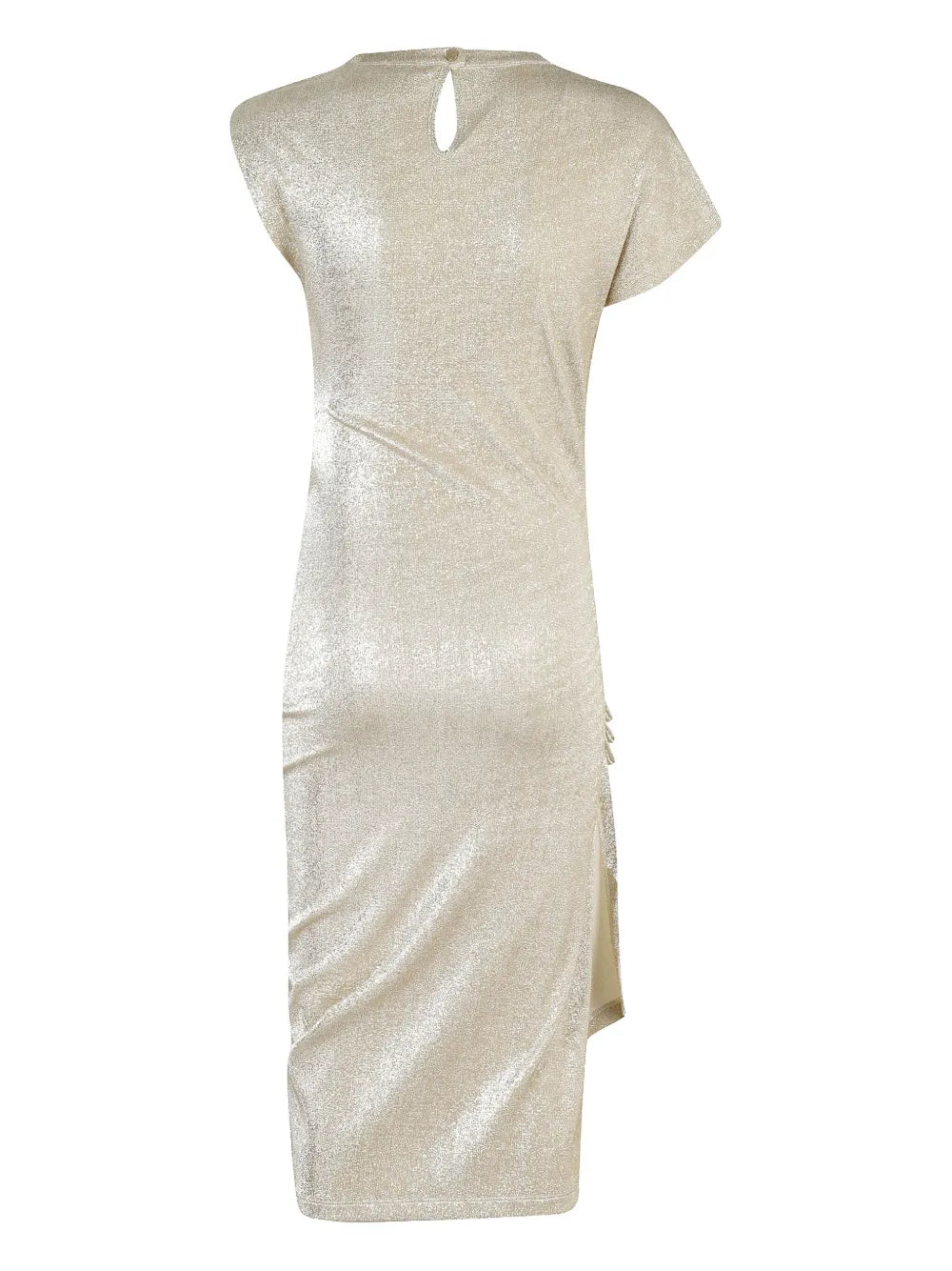 Gathered-Detail Midi Dress